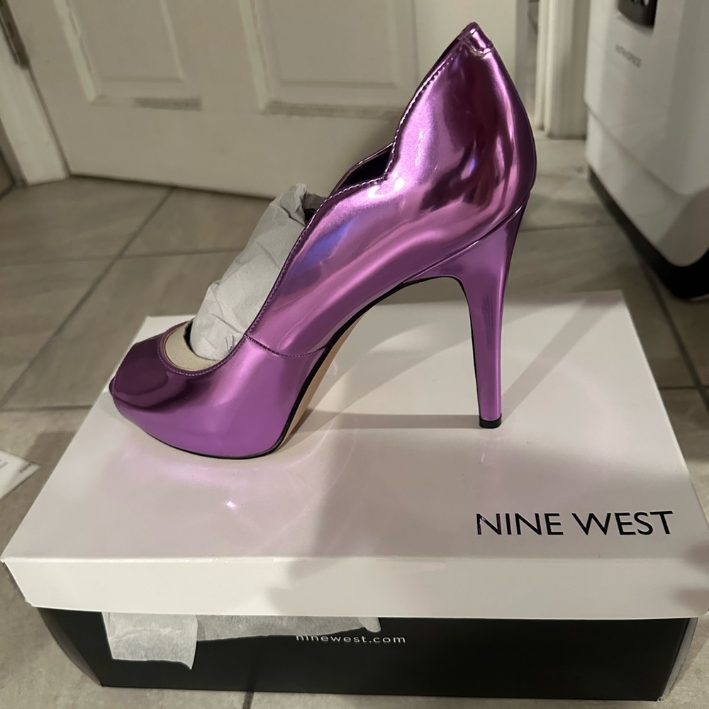 Nine West-Hilare Pump (purple)